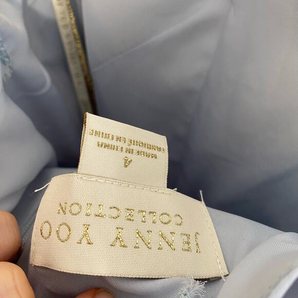 Jenny Yoo Women's Dress Formal Wedding Evening Bridesmaid Light Blue Size 4 - Picture 8 of 10